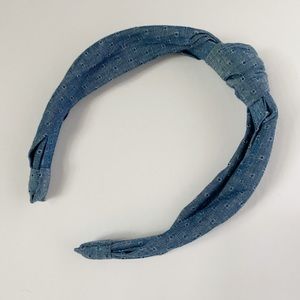 Denim Knotted Headband NWT